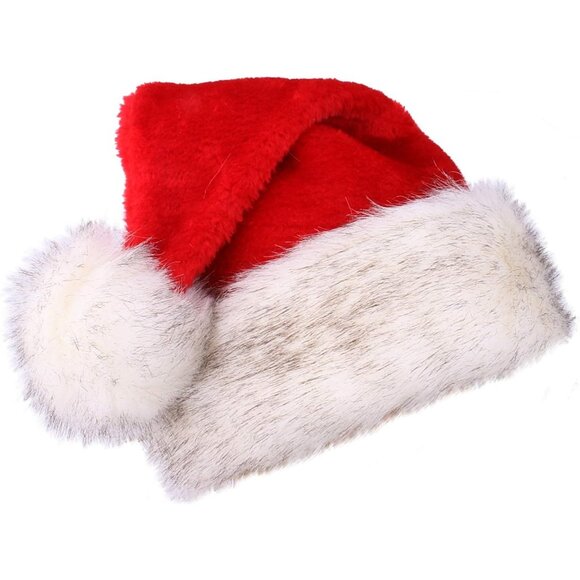 Women Red Deluxe Christmas Santa Hats main image 2